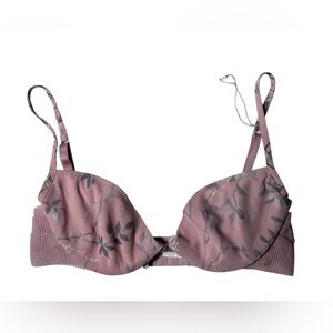 LA PERLA mauve pink with underwire 34C bra Made in Italy NWOT